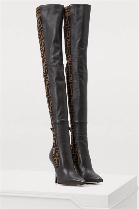 fendi thigh high boots price|fendi platform knee high boots.